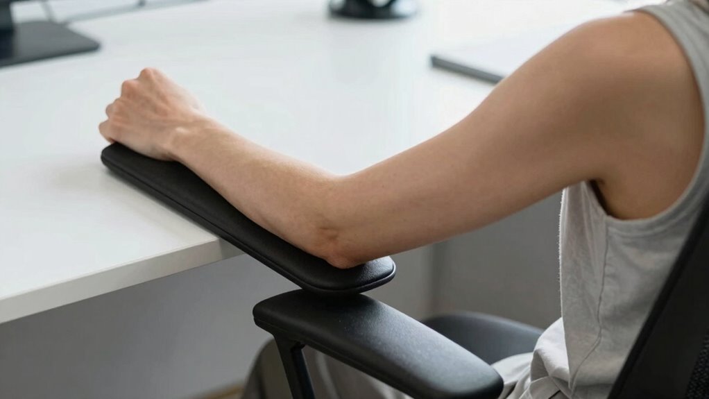 adjust armrests for comfort