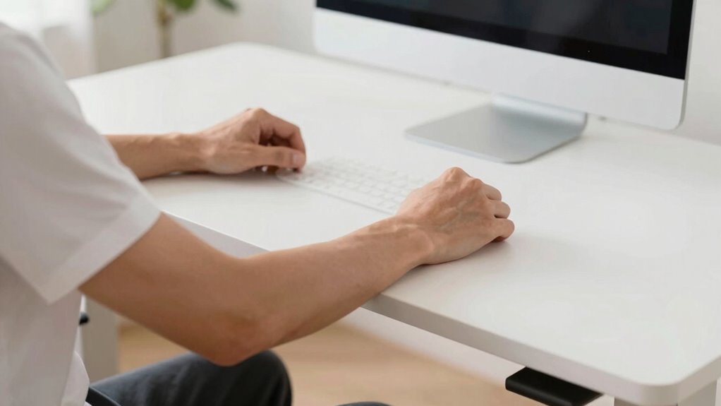 adjust desk for ergonomic elbows