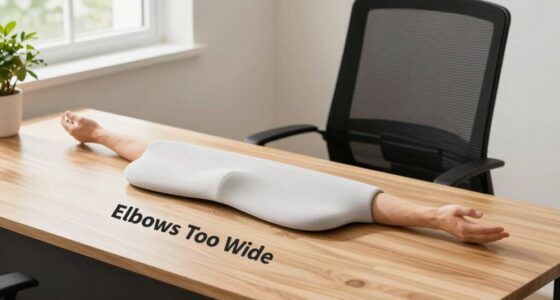 adjust desk for proper elbow position