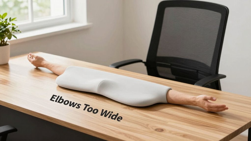 adjust desk for proper elbow position