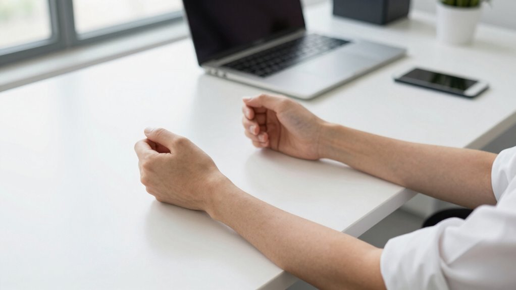 adjust desk height for comfort