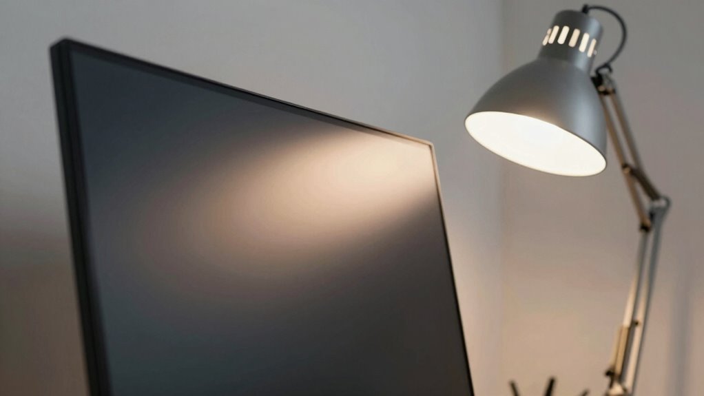 adjust screen and lamp angles
