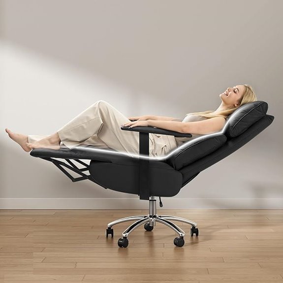 adjustable reclining office chair