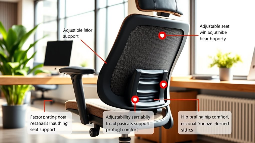 adjustable supportive breathable seating