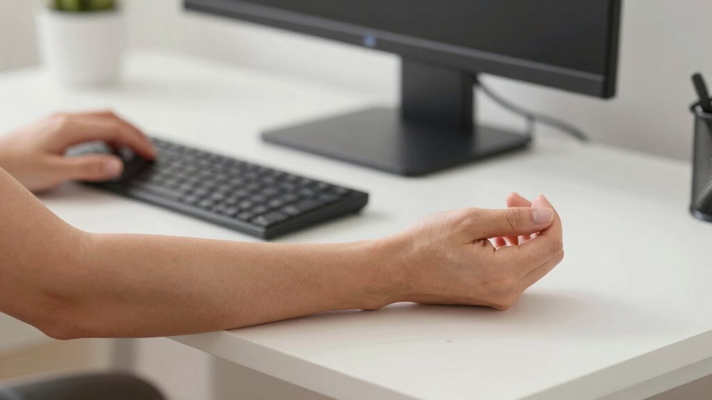 check elbow and forearm alignment