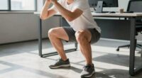 desk squats for knee health