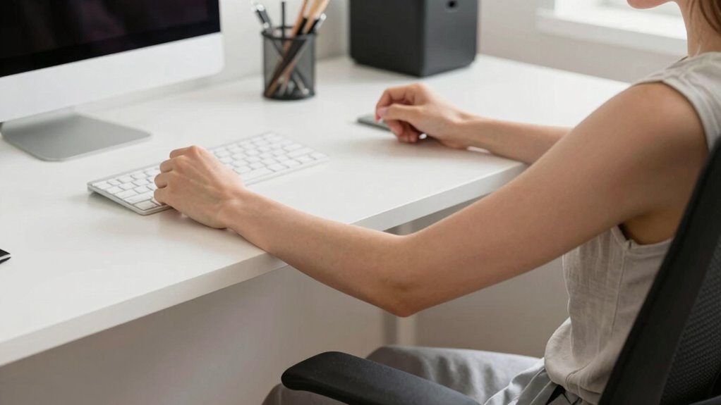 ergonomic arm and wrist alignment