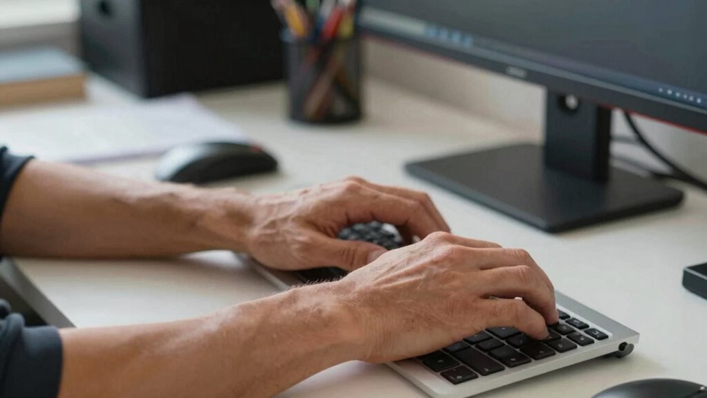 ergonomic setup reduces wrist strain