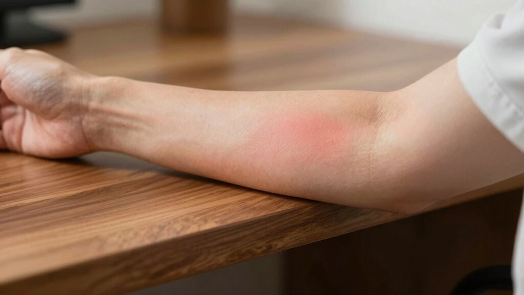 forearm pressure from desk edge