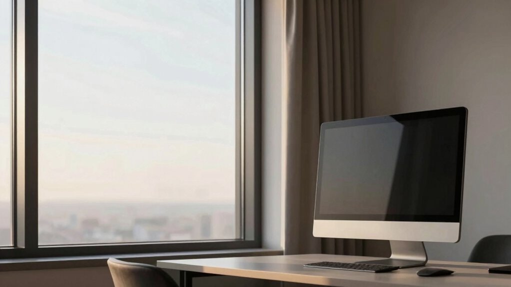 glass and furniture influence glare