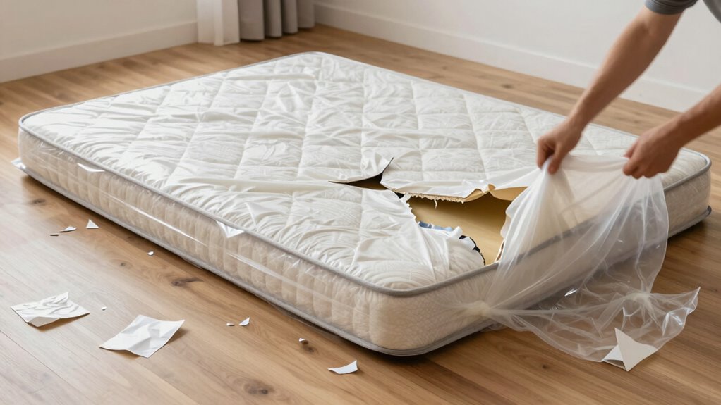 handle mattress gently carefully