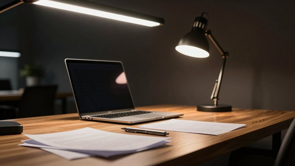 inadequate overhead desk lighting