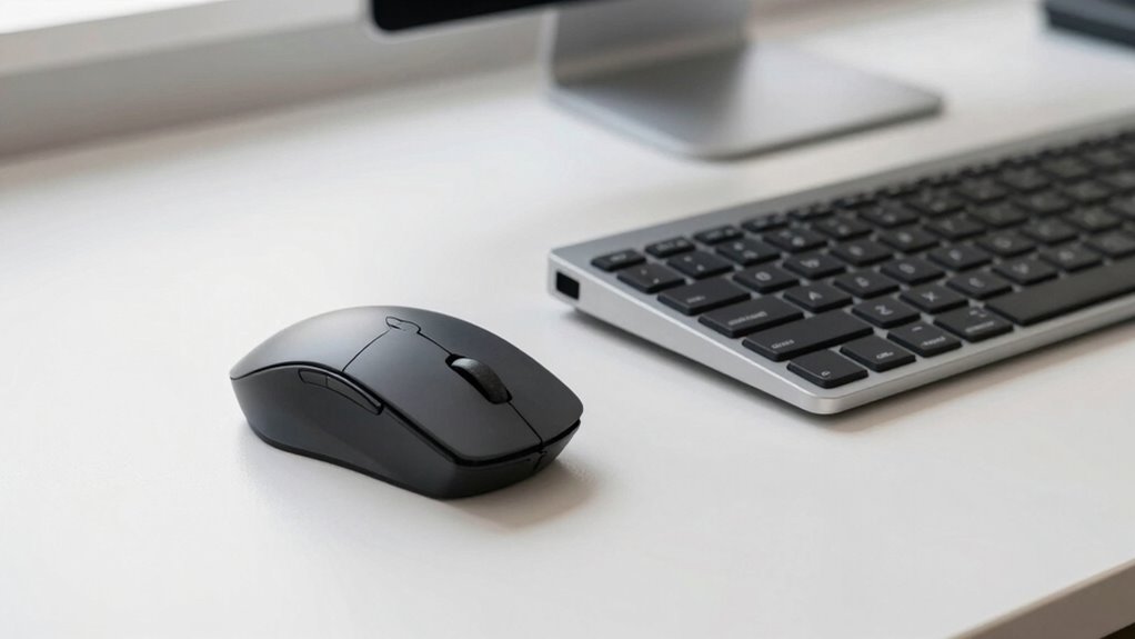 left handed ergonomic workspace setup