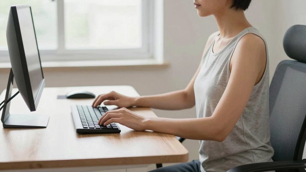 maintain ergonomic relaxed shoulders