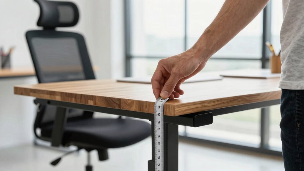 measure desk height properly