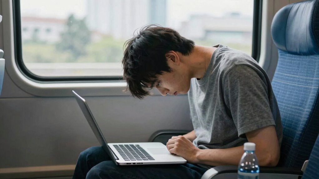 mindful posture during commute