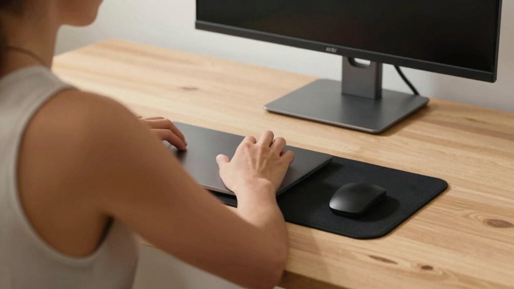 optimize shallow desk ergonomics