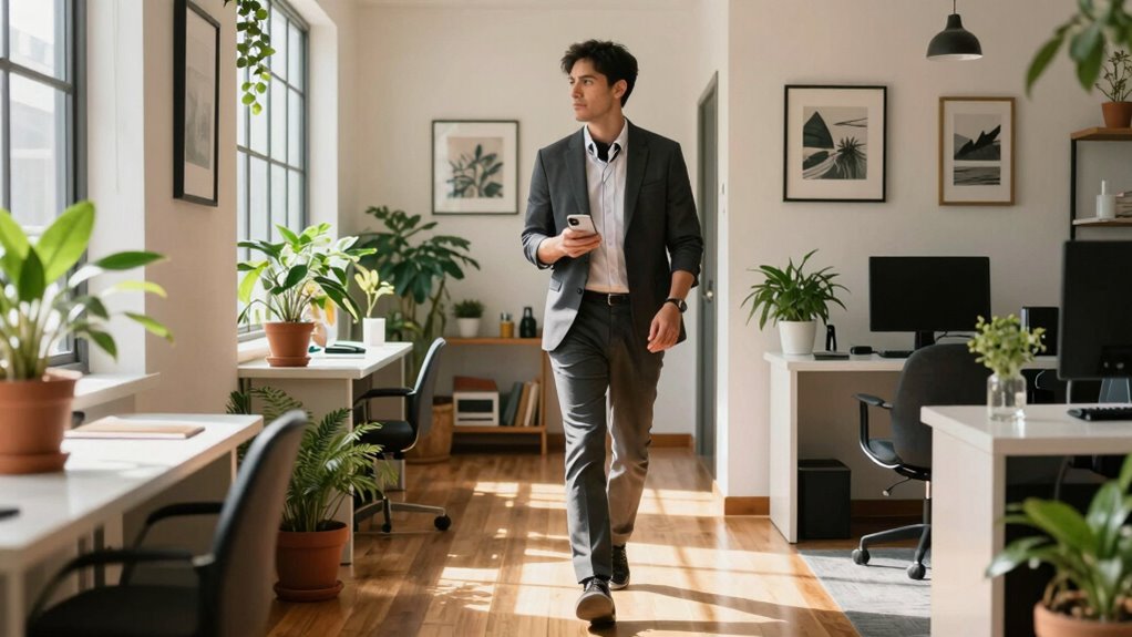 organized safe outdoor workspace