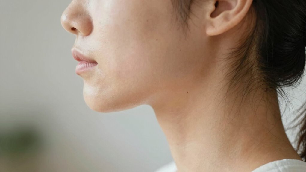 perform controlled chin tuck exercises