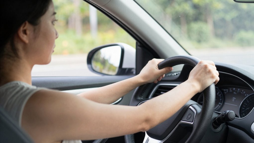 proper driving posture and steering