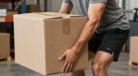 proper heavy box lifting