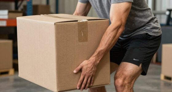 proper heavy box lifting