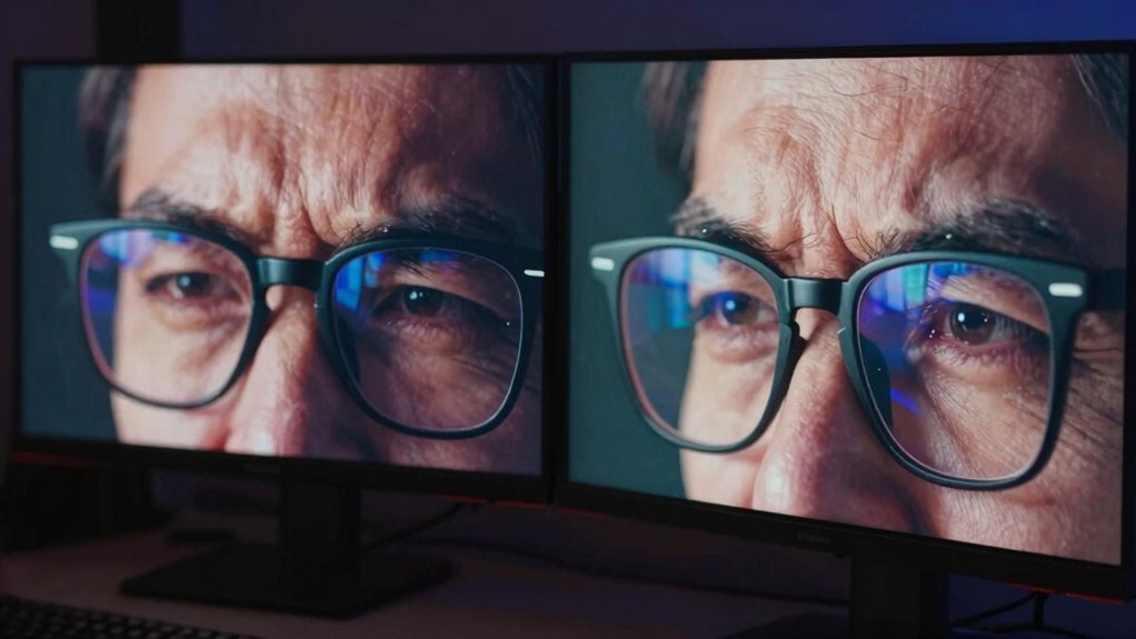 screen glare and font size