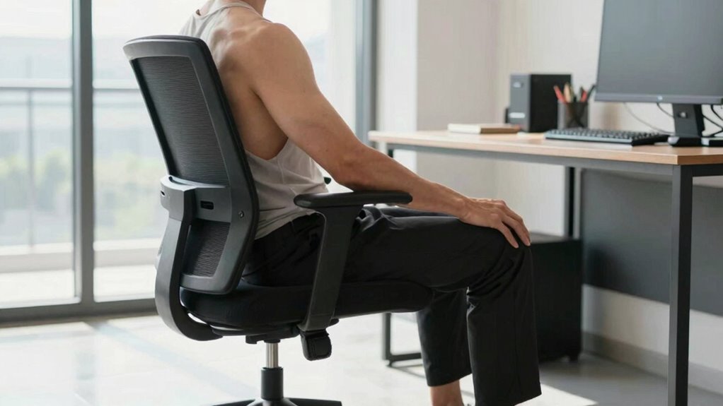 seated isometric muscle engagement