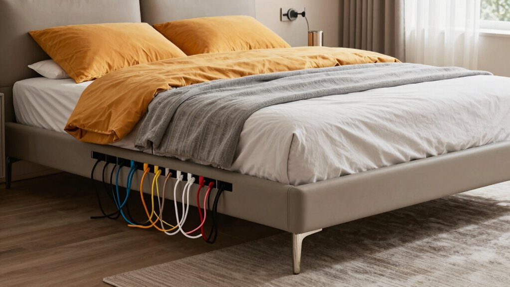 secure cords and protect bedding