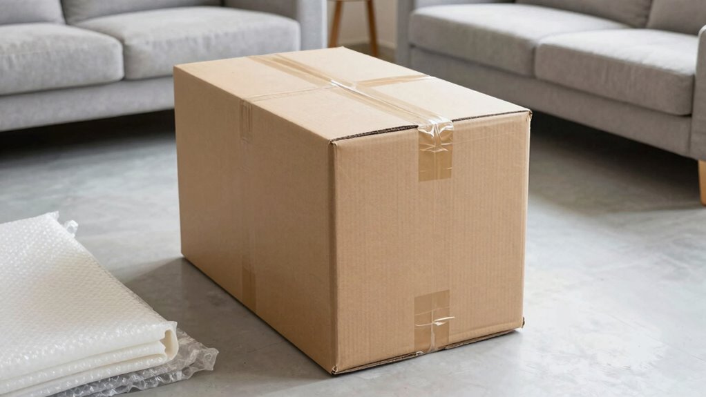 securely pack large items properly