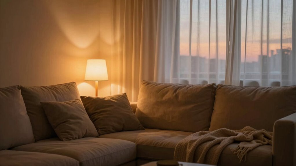 set calming ambient lighting
