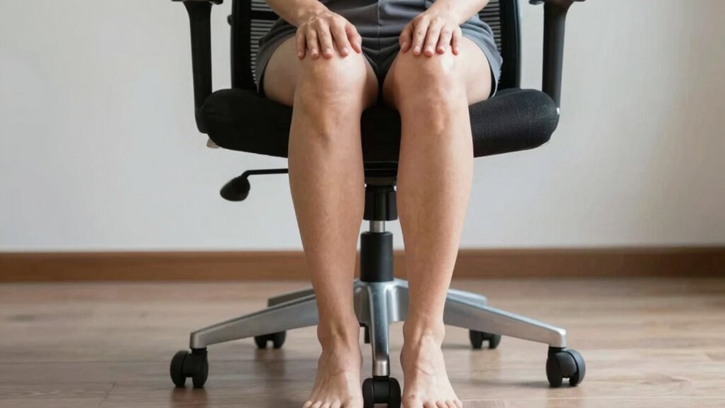 sit forward feet flat