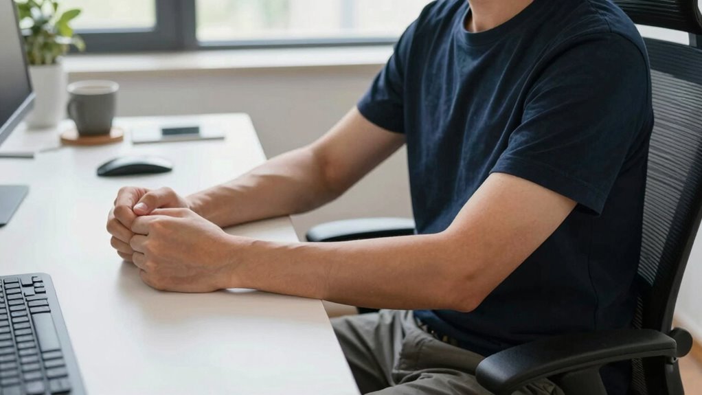 support elbows relax shoulders