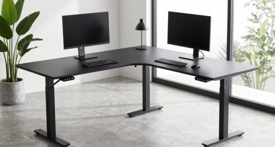 top l shaped electric desks