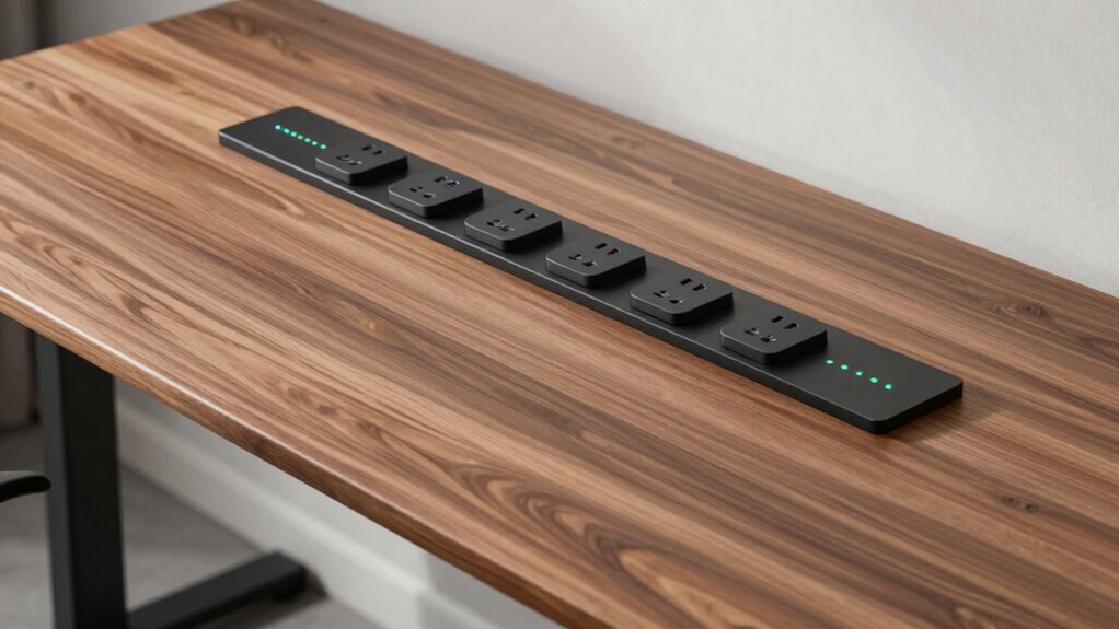 top surge protected desk strips