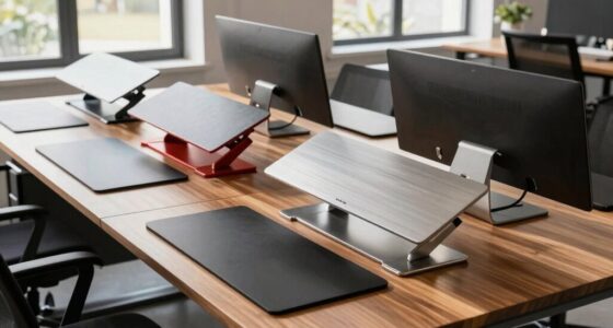top wide standing desk converters