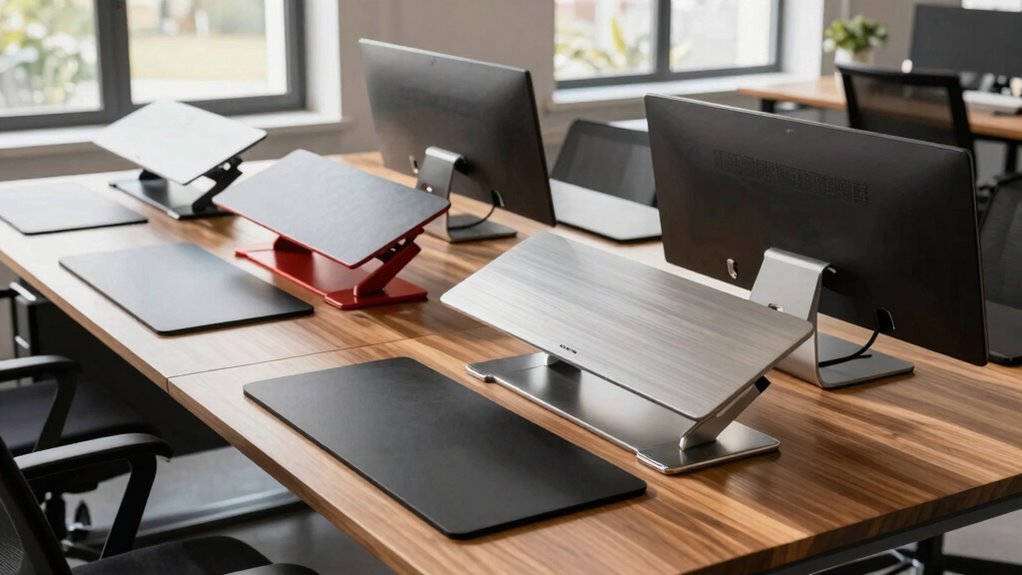 top wide standing desk converters