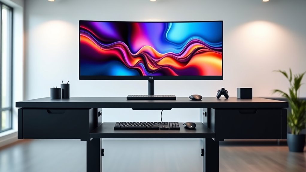 ultrawide monitor standing desk