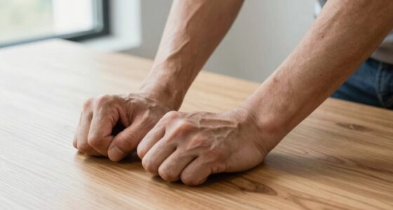 wrist strain from leaning