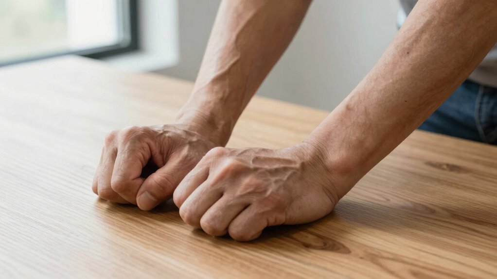 wrist strain from leaning