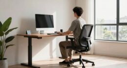 balanced sitting and standing