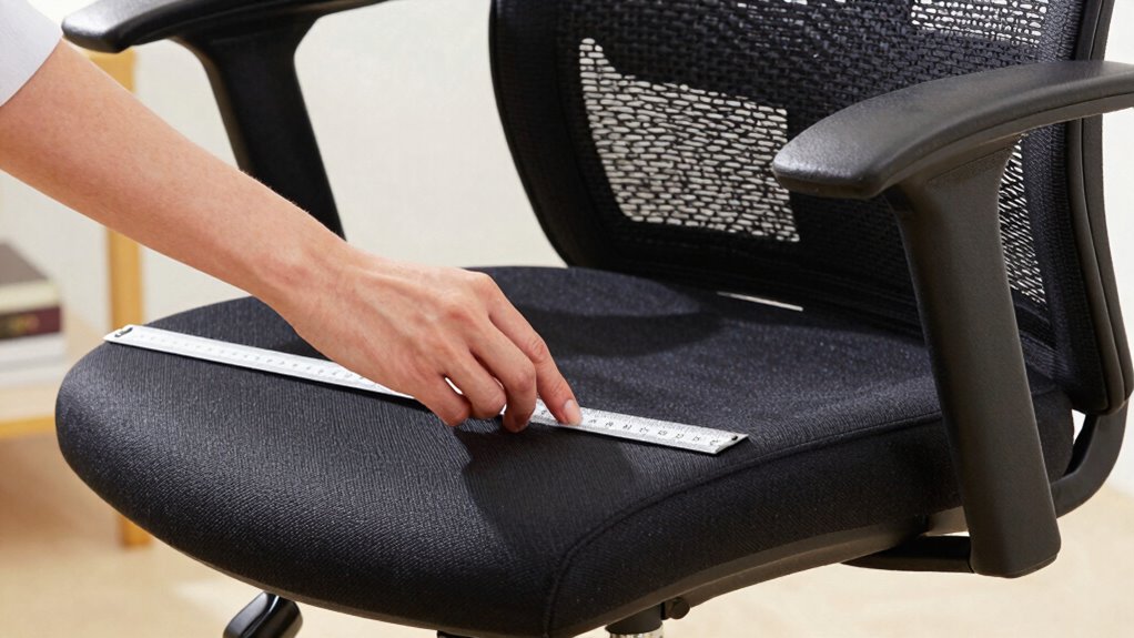 chair seat depth measurement