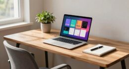consistent laptop arrangement routine