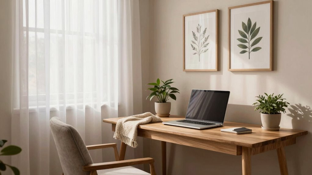 ergonomic calming sustainable workspace