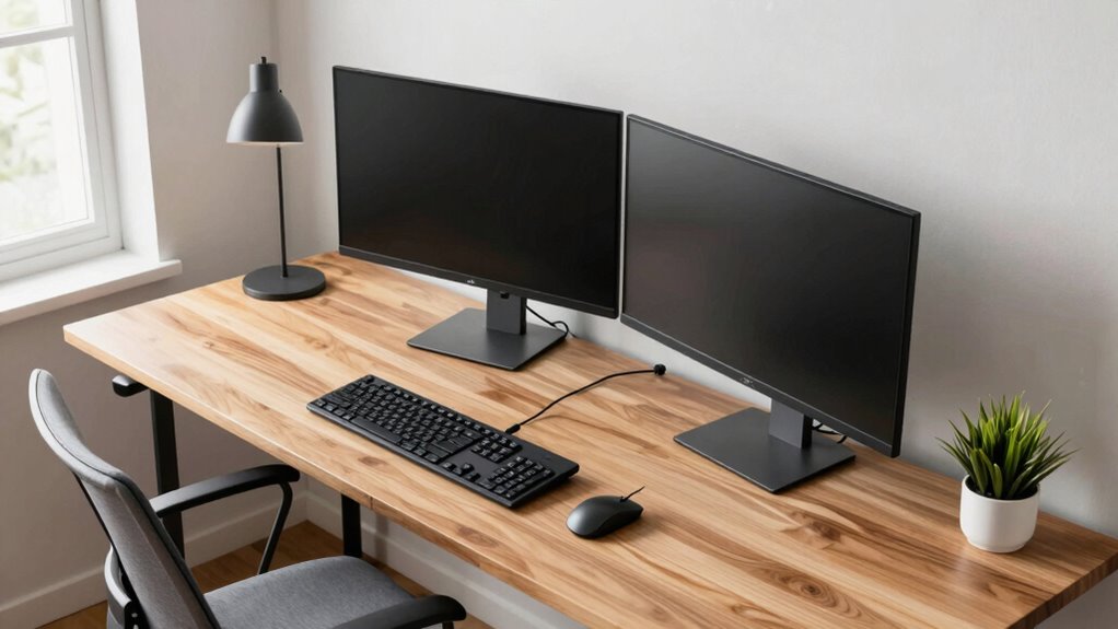 ergonomic setup and organization