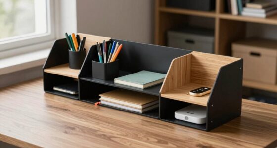 flexible storage for desks