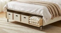 hidden storage enhances bedroom layout