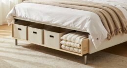 hidden storage enhances bedroom layout