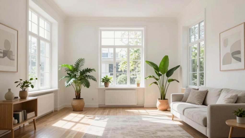 indoor plants enhance spaciousness