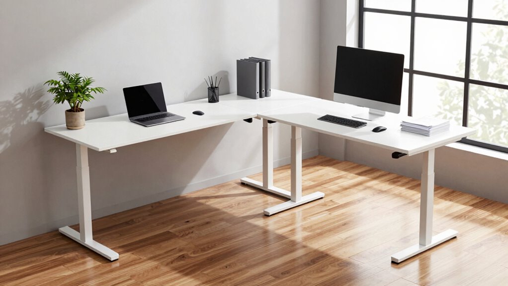 l shaped enhances workspace organization